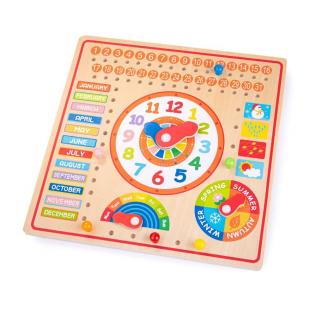 Calendar luni, zile, data si ora, BIGJIGS Toys, 2-3 ani +