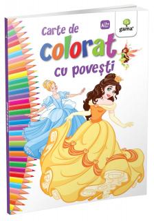 Carte de colorat cu povesti - Editia 2018, Editura Gama, 2-3 ani +