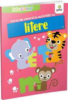 Carte de colorat si activitati cu litere, Editura Gama, 4-5 ani +