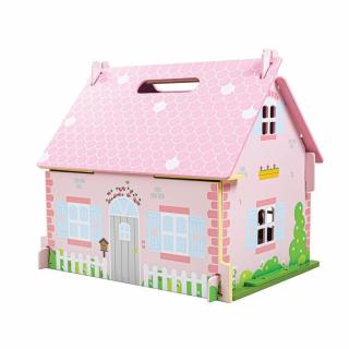 Casuta din lemn pentru papusi - Flowers, BIGJIGS Toys, 2-3 ani +