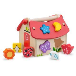 Casuta Shape Sorter cu forme, New Classic Toys, 2-3 ani +