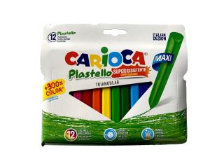 Creioane plastifiate Carioca Plastello 12 set, 2-3 ani +