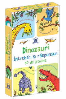 Dinozauri - Intrebari si raspunsuri - 50 de Jetoane, DPH, 2-3 ani +