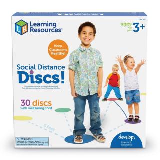 Discuri colorate - Distantare sociala, Learning Resources, 2-3 ani +