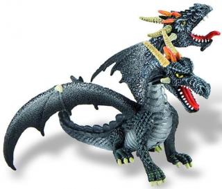 Dragon negru cu 2 capete, Bullyland, 2-3 ani +