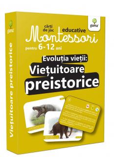 Evolutia vietii: Vietuitoare preistorice - carti de joc Montessori pentru 6 - 12