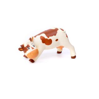 Figurina Vaca alb cu maro, dimensiune 13 cm, DeAgostini, 2-3 ani +