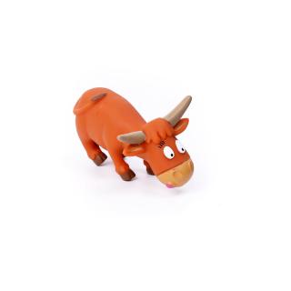 Figurina Vaca maro cu coarne, dimensiune 13 cm, DeAgostini, 2-3 ani +