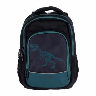 Ghiozdan Strigo Misty+ Black Dinosaur 24L, 39X27X18cm