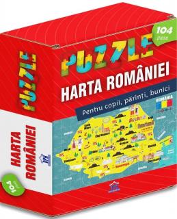 Harta Romaniei: Puzzle, DPH, 5-7 ani +