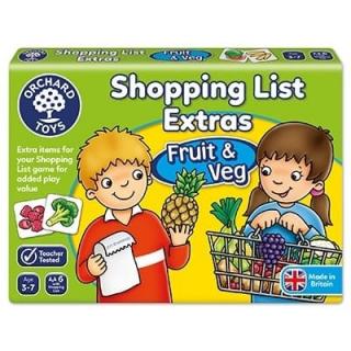 Joc educativ in limba engleza Lista de cumparaturi Fructe si legume, Orchard Toys, 2-3 ani +