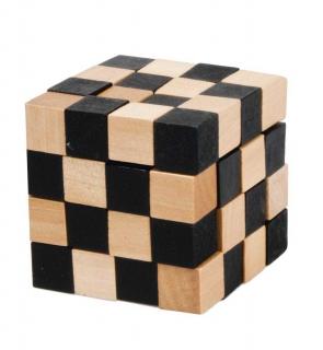 Joc logic IQ din lemn Anaconda, Negru, Fridolin, 8-9 ani +