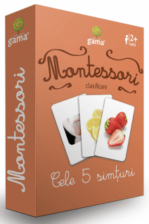 Joc Montessori Cele 5 simturi, Editura Gama, 2-3 ani +