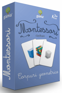 Joc Montessori Corpuri geometrice, Editura Gama, 2-3 ani +