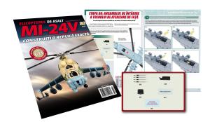 Macheta Elicopterului de asalt MI-24V Nr.80, Eaglemoss, 12 ani +