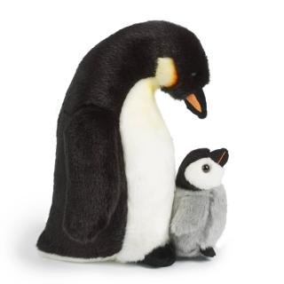 Mama si puiul - Pinguin 27 cm  - Jucarie de plus Living Nature