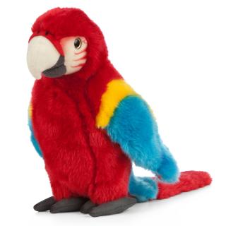 Papagal Macaw Rosu 24 cm  - Jucarie de plus Living Nature