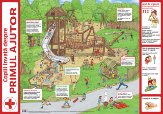 Plansa - Copiii invata despre primul ajutor, DPH, 4-5 ani +