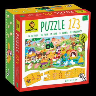 Puzzle 123 - Ferma, Ludattica, 3 ani+