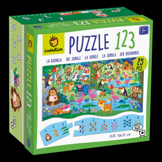 Puzzle 123 - Jungla, Ludattica, 3 ani+