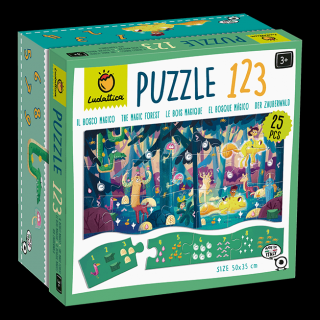 Puzzle 123 - Padurea, Ludattica, 3 ani+, 25 piese