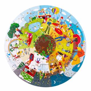 Puzzle de podea 360   - Anotimpurile, BIGJIGS Toys, 2-3 ani +