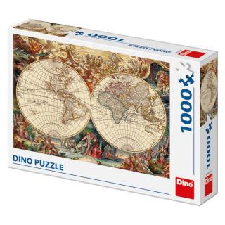 Puzzle - Harta istorica (1000 piese), Dino, 12 ani +