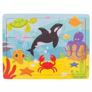 Puzzle - Lumea acvatica, BIGJIGS Toys, 2-3 ani +