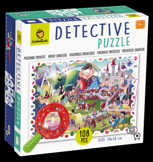 Puzzle Micul Detectiv - Personaje fantastice, Ludattica, + 5 ani, 108 piese