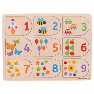 Puzzle - Potriveste-ma la locul meu, BIGJIGS Toys, 1-2 ani +