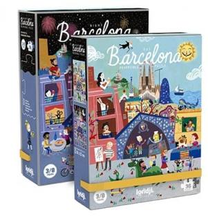 Puzzle reversibil Londji, zi si noapte in Barcelona, 2-3 ani +