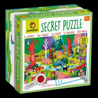 Secret Puzzle - Padurea, Ludattica, 2-5 ani, 24 piese