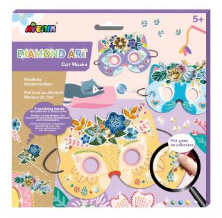 Set creativ DIY - Masti cu diamante - Pisica, + 5 ani