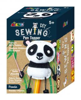 Set de cusut DIY - decoratiune topper pentru creion - Panda, + 5 ani