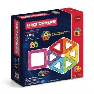 Set magnetic de construit Magformers, 14 piese, Clicstoys, 2-3 ani +