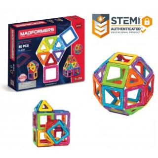 Set magnetic de construit- Magformers, 30 piese, Clicstoys, 2-3 ani +