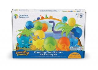 Set pentru sortat si numarat - Dinozauri colorati, Learning Resources, 2-3 ani +