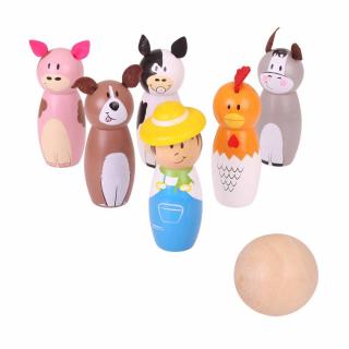 Set popice - Animale de la ferma, BIGJIGS Toys, 2-3 ani +