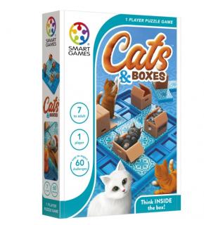 Smart Games - Cats and Boxes, , joc de logica cu 60 de provocari, 7+ ani