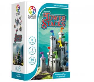 Smart Games - Tower Stacks, joc de logica cu 80 de provocari, 8+ ani