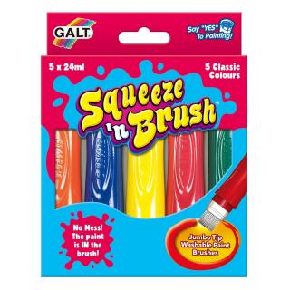 Squeeze n Brush - 5 culori, Galt, 2-3 ani +