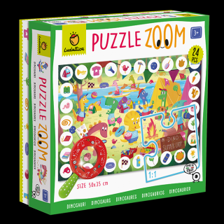 Zoom Puzzle - Dinozauri, Ludattica, 3 ani+