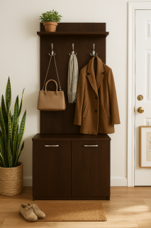 Cuier Deco 1 Wenge cu  3 Polite si 9 Agatatori