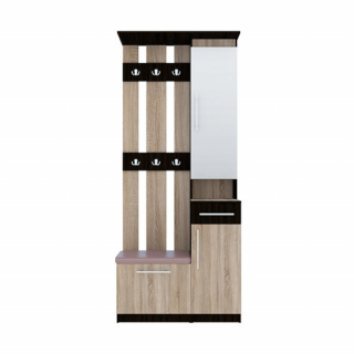 Cuier Ruta Antreu, Masura 205x34x101 cm, Culoare Sonoma cu Wenge