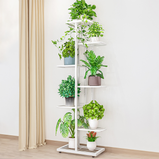 Suport pentru flori din metal, Alb, BAMIR TIP 2