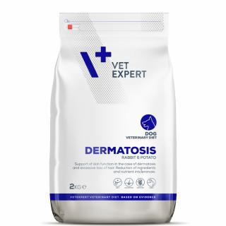 1+1 gratis - 4T DIETA VETERINARA DERMATOSIS DOG, VETEXPERT, CU CARNE DE IEPURE SI CARTOFI, 2 KG