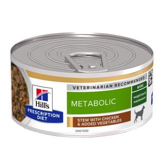 156g Hill s PD Canine Metabolic Chicken  Vegetable Stew, hrana umeda pentru caini cu probleme de greutate