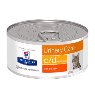 156g Hill s PD Feline C D Minced Chicken, hrana umeda pentru pisici cu probleme urinare