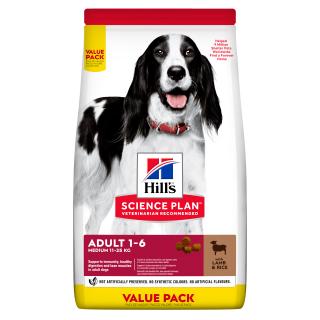 18 kg Hill s SP Canine Adult Medium Lamb and Rice Value Pack - Pachet cu deparazitare externa Zeronil 268mg 20-40kg