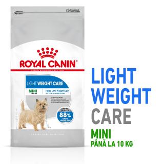 1kg Royal Canin Mini Light Weight Care Adult hrana uscata caine pentru limitarea cresterii in greutate